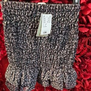 H&M NWT Girls Floral Smocked Skirt Size 8